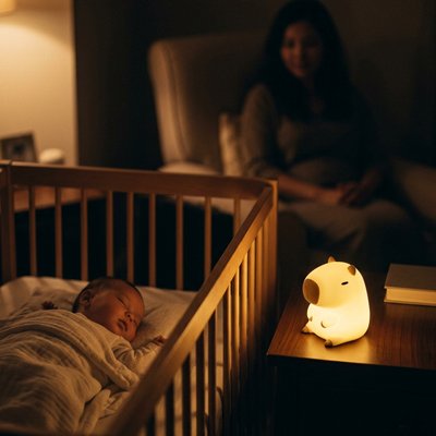 Veilleuse bébé hamster apaisante