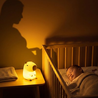 Veilleuse bébé hamster sans fil
