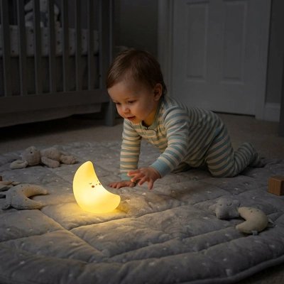 Veilleuse bebe lune