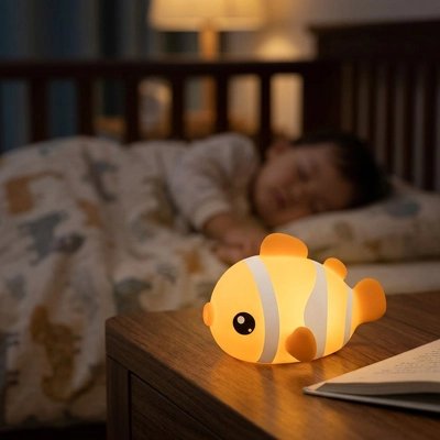 Veilleuse de nuit poisson lumière tamisée
