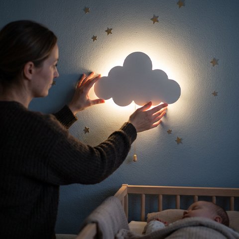 Veilleuse murale nuage design apaisant