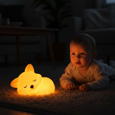 veilleuse renard bébé tapis